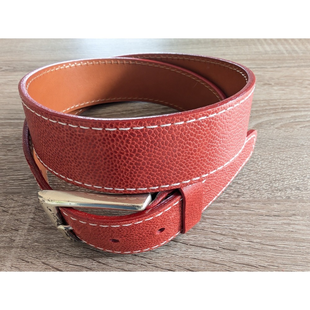 Allen Edmonds Italian Calfskin Wide Leather Belt 99912 Red Men's Size 34